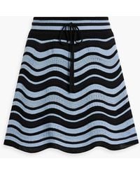 Missoni - Striped Crochet-knit Cotton-blend Mini Skirt - Lyst