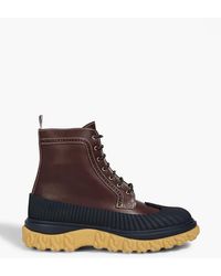 Thom Browne - Leather And Rubber Hiking Boots - Lyst