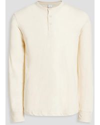 Onia - Slub Cotton-jersey Henley T-shirt - Lyst