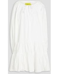 Marques'Almeida - Gathered Cotton-poplin Mini Dress - Lyst