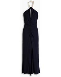 Veronica Beard - Reze Chain-embellished Ruched Stretch-jersey Maxi Dress - Lyst