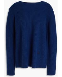 Tory Burch - Embroidered Ribbed Cashmere Sweater - Lyst