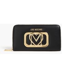 Love Moschino - Embellished Faux Leather Wallet - Lyst