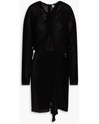 IRO - Zajan minikleid aus devoré-samt mit raffungen - Lyst