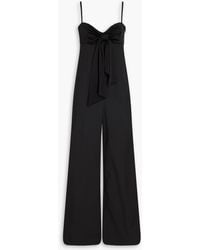 Claudie Pierlot - Jumpsuit aus grain de poudre mit schleife - Lyst