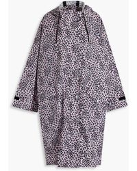 Maje - Leopard-print Shell Hooded Raincoat - Lyst