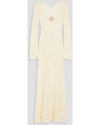 Sandro - Ring-embellished Cutout Paper-blend Shell Coverup - Lyst