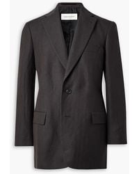 Dries Van Noten - Slim-Fit Herringbone Linen And Wool-Blend Blazer - Lyst