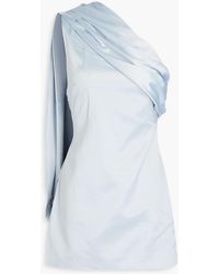 16Arlington - Blake drapiertes minikleid aus duchesse-satin mit asymmetrischer schulterpartie - Lyst