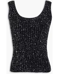 Missoni - Sequin-embellished Ribbed-knit Tank - Lyst