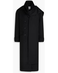Sandro - Double-Breasted Wool-Felt Coat - Lyst