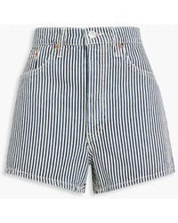 RE/DONE - 90s Striped Denim Shorts - Lyst