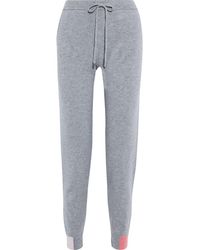 Chinti & Parker Color-block Wool And Cashmere-blend Track Trousers - Grey