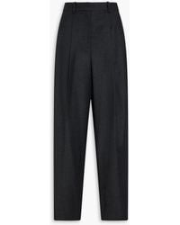 Theory - Wool-Flannel Wide-Leg Pants - Lyst
