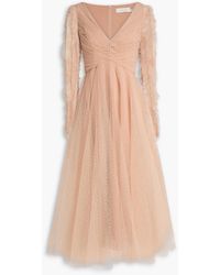 Zimmermann - Glittered Polka-dot Tulle Midi Dress - Lyst