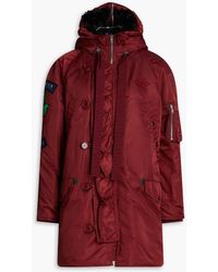 RED Valentino - Appliquéd Padded Shell Hooded Parka - Lyst