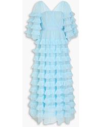 Huishan Zhang - Marybell Tiered Point D'Esprit Gown - Lyst