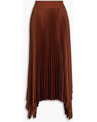 JOSEPH - Ade asymmetrischer midirock aus satin mit falten - Lyst
