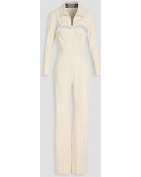 Jacquemus - La Combinaison Asao Cutout Slub Woven Jumpsuit - Lyst