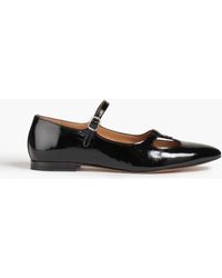 A.P.C. - Flache schuhe mit spitzer kappe aus lackleder mit cut-outs - Lyst