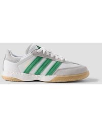 adidas - Samba Mn Suede-Trimmed Leather Sneakers - Lyst