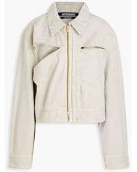Jacquemus - Jeansjacke mit cut-outs - Lyst
