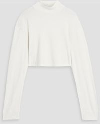 Re/done X Hanes - Cropped Cotton Turtleneck Top - Lyst