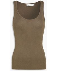 Jonathan Simkhai - Kioni Ribbed Silk And Cashmere-Blend Tank - Lyst