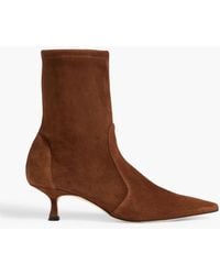 Stuart Weitzman - Ankle boots "naomi" aus veloursleder - Lyst