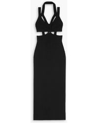 Dion Lee - Interlink Cutout Layered Stretch-crepe And Ribbed-knit Midi Dress - Lyst