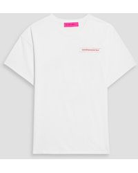 The Elder Statesman - Surf-Yin Printed Cotton And Cashmere-Blend Jersey T-Shirt - Lyst