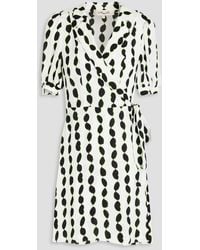 Diane von Furstenberg - Gemita bedrucktes mini-wickelkleid aus crêpe - Lyst