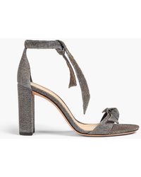 Alexandre Birman - Clarita Bow-Detailed Lamé Sandals - Lyst