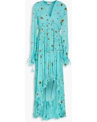 Rococo Sand - Ruffled Sequin-embellished Georgette Maxi Dress - Lyst