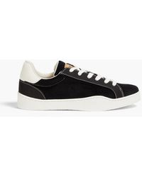 Goodnews - Venus Faux Leather-trimmed Corduroy Sneakers - Lyst