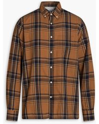Officine Generale - Arsene Checked Cotton And Linen-blend Shirt - Lyst