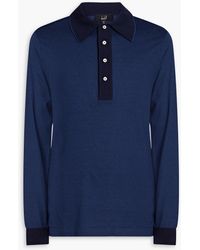 Dunhill - Cotton And Cashmere-blend Jersey Polo Shirt - Lyst