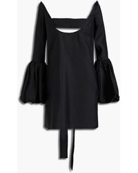 Valentino Garavani - Cutout Wool And Silk-blend Crepe Mini Dress - Lyst