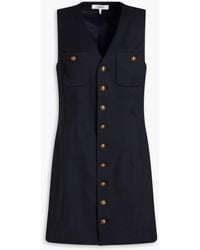 FRAME - Wool-blend Twill Mini Dress - Lyst