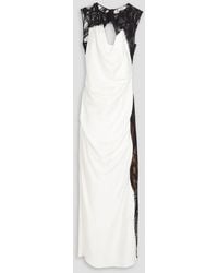 Jonathan Simkhai - Vea robe aus schnurgebundener spitze und glänzendem crêpe - Lyst