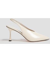 STUDIO AMELIA - Razor Patent-Leather Slingback Pumps - Lyst