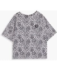 Maje - Leopard-print Cotton-jersey T-shirt - Lyst