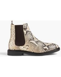 Axel Arigato - Snake-effect Leather Chelsea Boots - Lyst