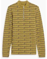 Jacquemus - Luis Terry-Jacquard Half-Zip Sweater - Lyst