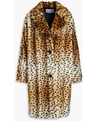 Stand Studio - Minna Leopard-print Faux Fur Coat - Lyst
