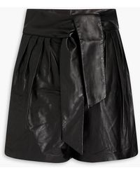 IRO - Melody Pleated Leather Shorts - Lyst