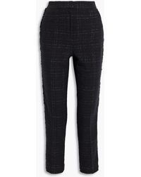 Rebecca Vallance - Louie Metallic Cotton-blend Tweed Tapered Pants - Lyst