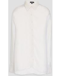 retroféte - Irving hemd aus crêpe mit kunstperlen - Lyst