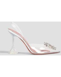 AMINA MUADDI - Begum Crystal-Embellished Pvc Slingback Pumps - Lyst