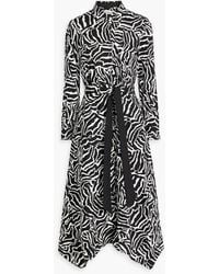 Diane von Furstenberg - Andre Printed Cotton-blend Poplin Midi Shirt Dress - Lyst